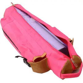 KD Yogamattaväska Bomullsduksöverdrag Extra stor väska Multifunktionella fickor för flaska Bälte Tegel Handduk Plånbok Block med mera Sling Bag Mathållare - Rosa
