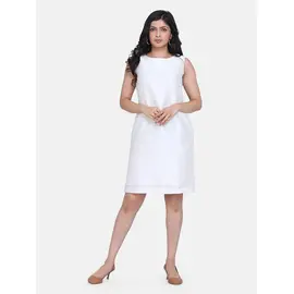 Power Sutra Dupioni Party Sheath Dress - Creamy White