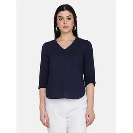 Power Sutra Baumwoll-Top – Marineblau