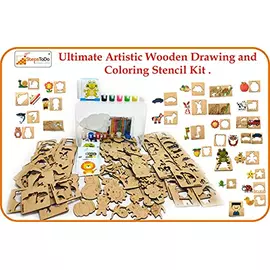 StepsToDo Träpussel med djur - 5 målningsbara Montessoripussel