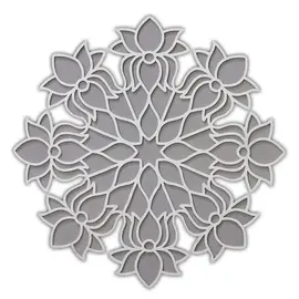 Rangoli cortado con láser de loto