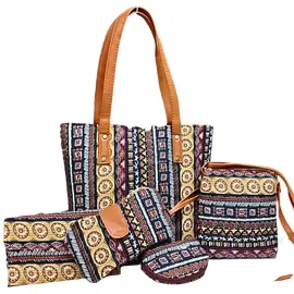 Bolso de diseño tradicional - Combo de 5 piezas