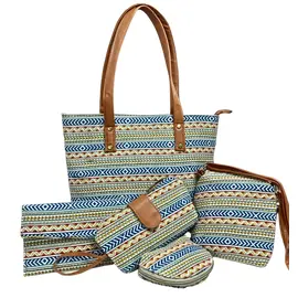 Bolso de diseño tradicional - Combo de 5 piezas
