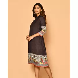 Siya handgewebtes Baumwollseidenkleid für Damen