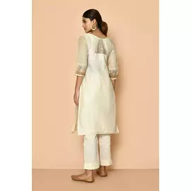Zeba Handloom maheshwari silk kurta set för kvinnor
