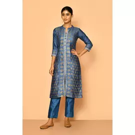 Topaz handvävda kurta-set i bomullssilke