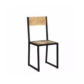 Silla de comedor de madera de mango con hierro