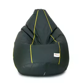 Sattva Classic XXXL Bean Bag Cover (Ingen fyllning) Mörkgrön med gula kanter