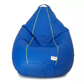 Sattva Classic XXXL Bean Bag Cover (Ingen fyllning) Kungsblå med gula kanter