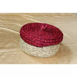 Round Sabai Grass Storage Basket With Lid Decorative Woven Storage small gift Basket