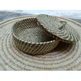 Sabai Grass Eco Friendly Basket - Handwoven Basket of Dry Palm Tree Leaves