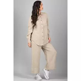 Natürliches Leinen-Options-Hemd und Pyjamahose