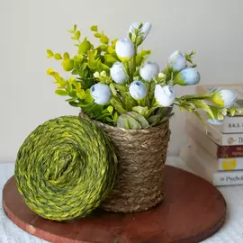 Caja de almacenamiento de hierba sabai con tapa