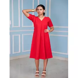 Valentine Red Knee Length Dress