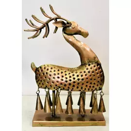 Majestic Deer Showpiece with 10 Harmonious Hanging Bells