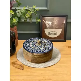 Blue & white color roti box