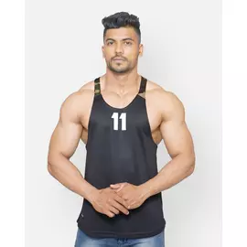Camouflage Black Gym Sando 