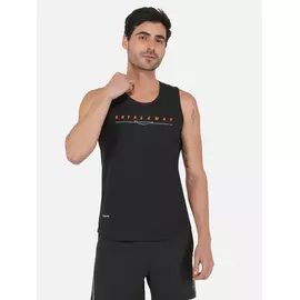 Cotton Black & Orange Vest 