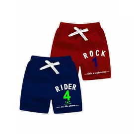 Minicult Cotton Boyshorts med fickor och dragsko (2-pack) Blå