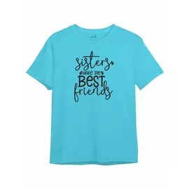 Minikult presenttröja för barn för pojkar och flickor T-shirt bror syster ljusblå klänning