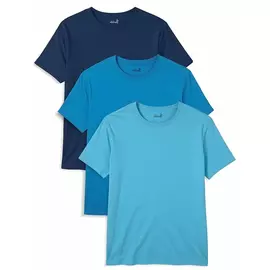 Minicult Basics Cotton T-shirts med halv ärm för barn i livfulla enfärgade färger (paket med 3)