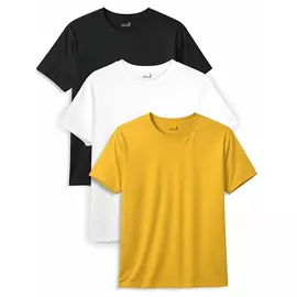 Minicult Basics Cotton T-shirts med halv ärm för barn i livfulla enfärgade färger (paket med 3)