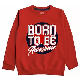 Minikult-tröjor med bomullstryck för pojkar och flickor Idealiska för ljus vinter (förpackning med 1)-röd