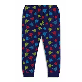 Minicult barnpyjamas i bomull för pojkar och flickor (paket med 1) - mörkblå