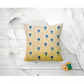 Funda de almohada de algodón pintada a mano con puntada Kantha tradicional en color beige