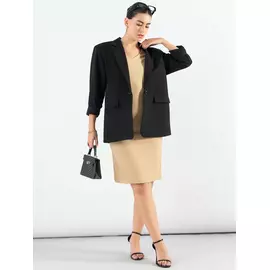 Svart hackad kavaj i oversize passform