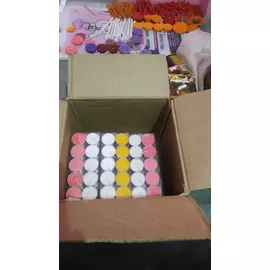 SereneLights Elfenbeinfarbenes Bienenwachs-Teelicht-Kerzenset – 50 Stück