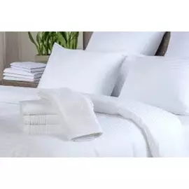 Ensemble de draps et taies d'oreiller en coton égyptien blanc opulent pour lit queen size
