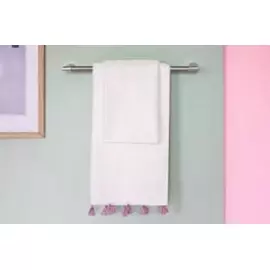 Serviette de bain élégante en coton blanc de luxe