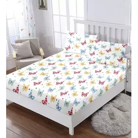 Parure de lit Queen en coton doux mélangé – Imprimé géométrique multicolore avec taies d'oreiller