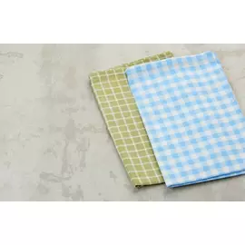 Serviette de toilette en coton bleu à carreaux confortable pour un usage quotidien