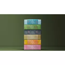 Handgjorda tvålar - 6-pack (mynta, neem tulsi, träkol, mogra, apelsinros)