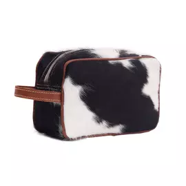 Hopofly Canvas & Leather Multicolour Weap Dopp Kit 6x9.5x3