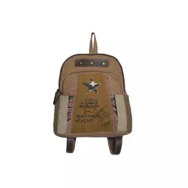 Hopofly Canvas & Leather Women's Multicolour Stopi Backpack