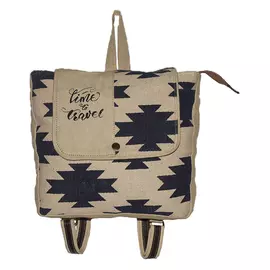 Hopofly Jion ryggsäck i kanvas och läder i flerfärg – 28x30x7,5 cm