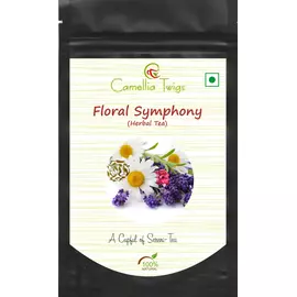 Camellia Twigs Floral Symphony Grönt te - Ros, kamomill och lavendel lösa blad - 100 g påse