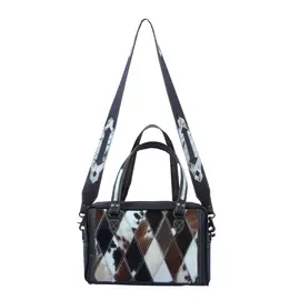 Hopofly Gymo Mini-duffelväska i flerfärgat läder och hår för kvinnor