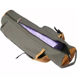 KD Yogamattaväska Bomullsduksöverdrag Extra stor väska Multifunktionella fickor för flaska Bälte Tegel Handduk Plånbok Block med mera Sling Bag Mathållare - M Grön