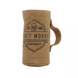 Hopofly flerfärgad ölhållare i canvas och läder