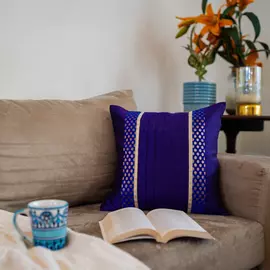 Kissenbezug aus Kunstseide, Imperial Purple, 16 x 16 Zoll