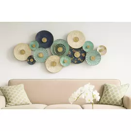 Divine Wallora Metal Wall Art - 127x64cm Bohemian Floral Mandala Sculpture