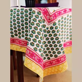 CORAL SLUB Pionrosa blommig bomullsduk - 1,5 x 2,25 m