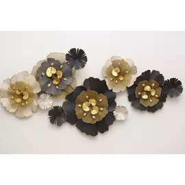 Väggdekoration i metall med gudomlig rosett - 114x64cm modern stil