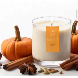 DEER White Soy Wax Glass Jar Candle - 200gm, 40 Hours