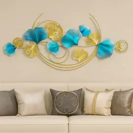 Arte de pared de metal con arco dorado divino - 127 x 64 cm