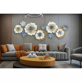Divine Petalora Metal Wall Art - 127x64cm Bohemian Floral